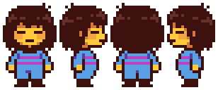 Frosted Frisk Sprites Animated walking sprites of Frisk for use in UNDERTALE: Frosted